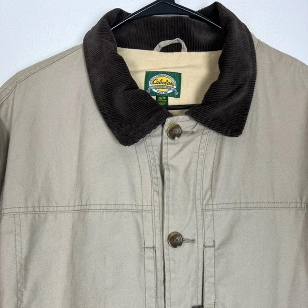 Cabelas chore coat jacket Mens XL tan‎ brown Barn hip length